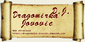 Dragomirka Jovović vizit kartica